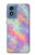 S3706 Pastel Rainbow Galaxy Pink Sky Hülle Schutzhülle Taschen für Motorola Moto G Play 4G (2024)