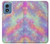 S3706 Pastel Rainbow Galaxy Pink Sky Hülle Schutzhülle Taschen für Motorola Moto G Play 4G (2024)