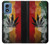 S3890 Reggae Rasta Flag Smoke Hülle Schutzhülle Taschen für Motorola Moto G Play 4G (2024)