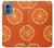 S3946 Seamless Orange Pattern Hülle Schutzhülle Taschen für Motorola Moto G Play 4G (2024)