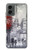 S1295 Eiffel Painting of Paris Hülle Schutzhülle Taschen für Motorola Moto G 5G (2024)
