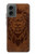 S2529 Leo Zodiac Tattoo Brown Graphic Print Hülle Schutzhülle Taschen für Motorola Moto G 5G (2024)