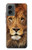 S2870 Lion King of Beasts Hülle Schutzhülle Taschen für Motorola Moto G 5G (2024)