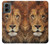 S2870 Lion King of Beasts Hülle Schutzhülle Taschen für Motorola Moto G 5G (2024)