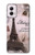 S2211 Paris Postcard Eiffel Tower Hülle Schutzhülle Taschen für Motorola Moto G Power 5G (2024)