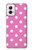 S2358 Pink Polka Dots Hülle Schutzhülle Taschen für Motorola Moto G Power 5G (2024)