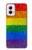 S2683 Rainbow LGBT Pride Flag Hülle Schutzhülle Taschen für Motorola Moto G Power 5G (2024)