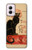 S2739 Chat Noir Black Cat Vintage Hülle Schutzhülle Taschen für Motorola Moto G Power 5G (2024)