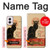 S2739 Chat Noir Black Cat Vintage Hülle Schutzhülle Taschen für Motorola Moto G Power 5G (2024)