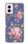 S3265 Vintage Flower Pattern Hülle Schutzhülle Taschen für Motorola Moto G Power 5G (2024)