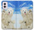 S3794 Arctic Polar Bear and Seal Paint Hülle Schutzhülle Taschen für Motorola Moto G Power 5G (2024)