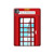S2059 England British Telephone Box Minimalist Hülle Schutzhülle Taschen für iPad Pro 11 (2024)