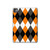S3421 Black Orange White Argyle Plaid Hülle Schutzhülle Taschen für iPad Pro 11 (2024,2025)