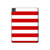 S2364 Red and White Striped Hülle Schutzhülle Taschen für iPad Pro 13 (2024,2025), Air 13 2026