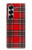 S2374 Tartan Red Pattern Hülle Schutzhülle Taschen für Samsung Galaxy Z Fold 6