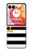 S2882 Black and White Striped Gold Dolphin Hülle Schutzhülle Taschen für Motorola Razr 50 Ultra