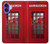 S0058 British Red Telephone Box Hülle Schutzhülle Taschen für iPhone 16
