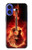 S0415 Fire Guitar Burn Hülle Schutzhülle Taschen für iPhone 16