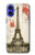 S2108 Eiffel Tower Paris Postcard Hülle Schutzhülle Taschen für iPhone 16