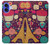 S2353 Paris Cartoon Vintage Pattern Hülle Schutzhülle Taschen für iPhone 16