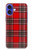 S2374 Tartan Red Pattern Hülle Schutzhülle Taschen für iPhone 16