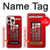 S0058 British Red Telephone Box Hülle Schutzhülle Taschen für iPhone 16 pro