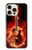 S0415 Fire Guitar Burn Hülle Schutzhülle Taschen für iPhone 16 pro