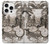 S1681 Steampunk Drawing Hülle Schutzhülle Taschen für iPhone 16 pro