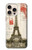 S2108 Eiffel Tower Paris Postcard Hülle Schutzhülle Taschen für iPhone 16 pro