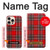 S2374 Tartan Red Pattern Hülle Schutzhülle Taschen für iPhone 16 pro