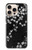 S2544 Japanese Kimono Style Black Flower Pattern Hülle Schutzhülle Taschen für iPhone 16 pro