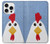 S3254 Chicken Cartoon Hülle Schutzhülle Taschen für iPhone 16 pro