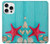 S3428 Aqua Wood Starfish Shell Hülle Schutzhülle Taschen für iPhone 16 pro