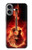 S0415 Fire Guitar Burn Hülle Schutzhülle Taschen für iPhone 16 plus