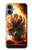 S0863 Hell Fire Skull Hülle Schutzhülle Taschen für iPhone 16 plus