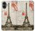 S2108 Eiffel Tower Paris Postcard Hülle Schutzhülle Taschen für iPhone 16 plus