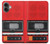 S3204 Red Cassette Recorder Graphic Hülle Schutzhülle Taschen für iPhone 16 plus