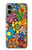 S3281 Colorful Hippie Flowers Pattern Hülle Schutzhülle Taschen für iPhone 16 plus