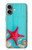 S3428 Aqua Wood Starfish Shell Hülle Schutzhülle Taschen für iPhone 16 plus