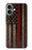 S3804 Fire Fighter Metal Red Line Flag Graphic Hülle Schutzhülle Taschen für iPhone 16 plus