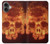 S3881 Fire Skull Hülle Schutzhülle Taschen für iPhone 16 plus