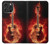 S0415 Fire Guitar Burn Hülle Schutzhülle Taschen für iPhone 16 pro max