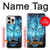 S0752 Blue Fire Grim Wolf Hülle Schutzhülle Taschen für iPhone 16 pro max