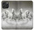 S0933 White Horses Hülle Schutzhülle Taschen für iPhone 16 pro max