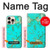 S2377 Turquoise Gemstone Texture Graphic Printed Hülle Schutzhülle Taschen für iPhone 16 pro max