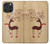 S3081 Wooden Raindeer Graphic Printed Hülle Schutzhülle Taschen für iPhone 16 pro max