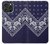 S3357 Navy Blue Bandana Pattern Hülle Schutzhülle Taschen für iPhone 16 pro max