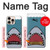 S3825 Cartoon Shark Sea Diving Hülle Schutzhülle Taschen für iPhone 16 pro max
