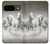 S0933 White Horses Hülle Schutzhülle Taschen für Google Pixel 9