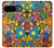 S3281 Colorful Hippie Flowers Pattern Hülle Schutzhülle Taschen für Google Pixel 9